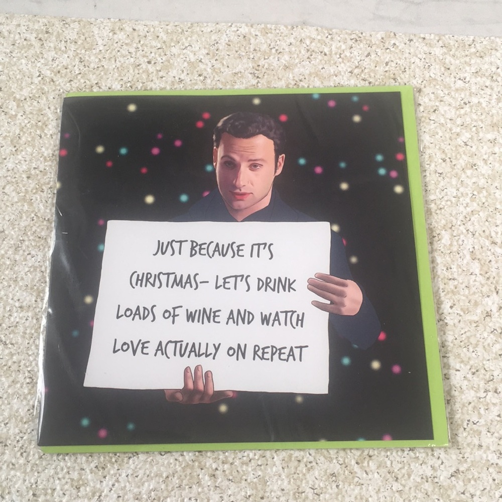 Love Actually Movie Christmas Card Rick Grimes New Funny